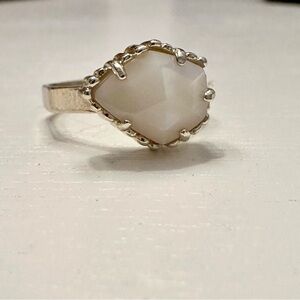 Kendra Scott Silver Ring with White Stone